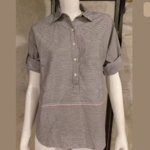 J.Crew Women's Striped 3/4 Sleeve Tunic Top sz 4